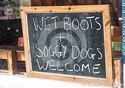 Sign in window to attract more customers Stock Photo