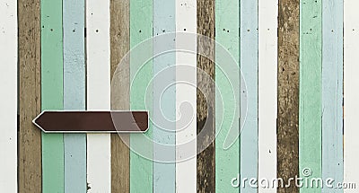 Sign on wood panel Stock Photo