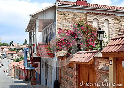 Signakhi - town in east of Kahetia, in 30 kms., to east from district centre Telavi Editorial Stock Photo