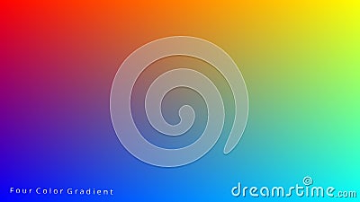 A signal background of a Four Color Gradient testing Stock Photo