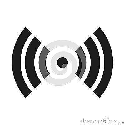 Signal icon ensures connection. Wireless network spans wide. Internet access optimized. Vector illustration. EPS 10. Vector Illustration