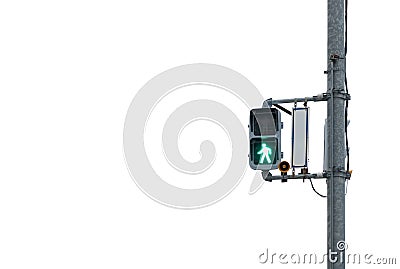 Signal light across the street Stock Photo