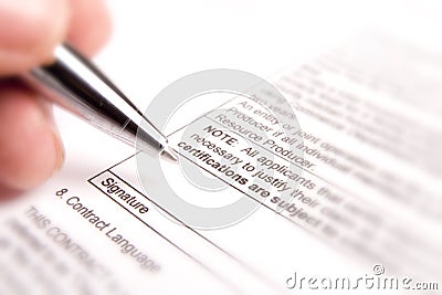 Signature Stock Photo