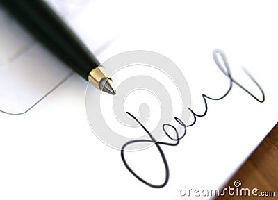 Signature Stock Photo