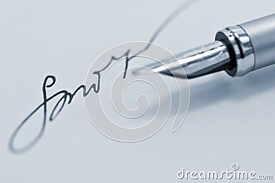 Signature Stock Photo