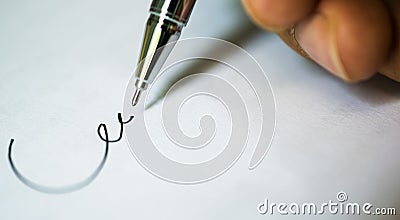 Signature document Stock Photo