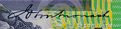 Signature of John Monash Stock Photo