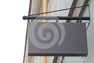 Signboard. Mock up rectangular shape display perspective Stock Photo