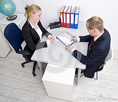 Signing a contract Stock Photo