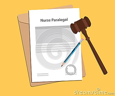 Signing legal concept of nurse law illustration Vector Illustration