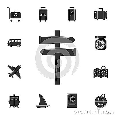 signpost icon. Detailed set of travel icons. Premium graphic design. One of the collection icons for websites, web design, mobile Stock Photo