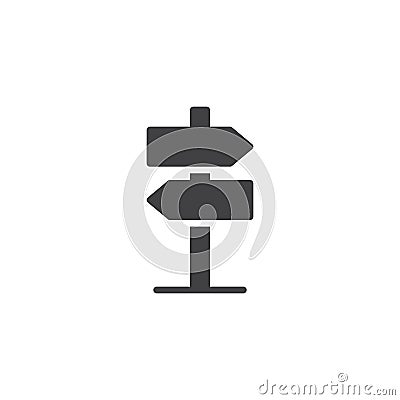 Signpost, pointer icon vector Vector Illustration
