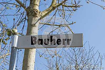 Signpost with Word Builder german 