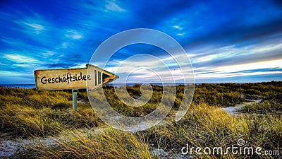 Signposts the direct way to Business Idea Stock Photo
