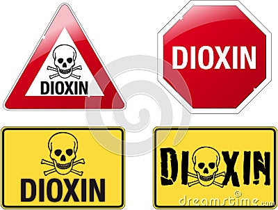 Signs dioxin Stock Photo