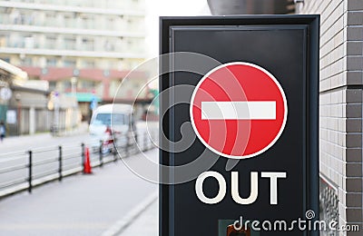 Signs prohibited from entering Japan Stock Photo