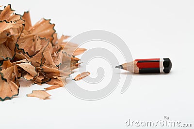 Signs of stress worn out pencil Stock Photo