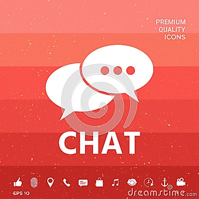 Chat button icon Vector Illustration