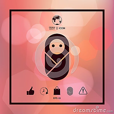 Infant, neonate, newborn icon Vector Illustration