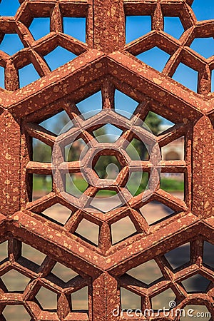 Sikandra Latticework Stock Photo