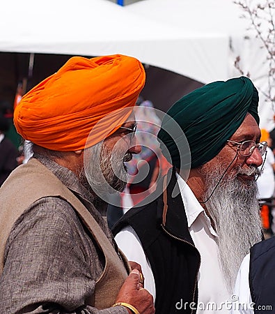 Sikh Gentlemen Celebrating Vaisakhi Editorial Stock Photo