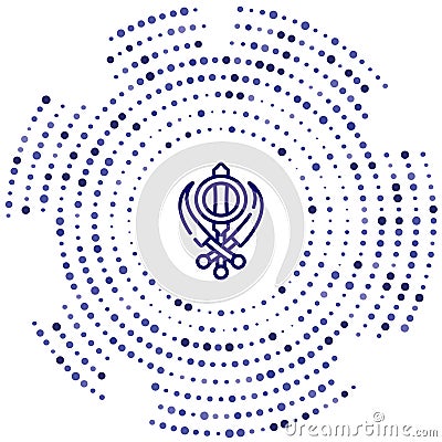 Sikhism vector icon. Sikhism editable stroke. Sikhism linear symbol for use on web and mobile apps, logo, print media. Thin line Vector Illustration
