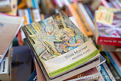 Silas Marner novel by George Eliot at the flea market. Editorial Stock Photo