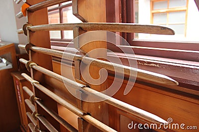 The Silence Japanese Wooden Sword Stock Photo