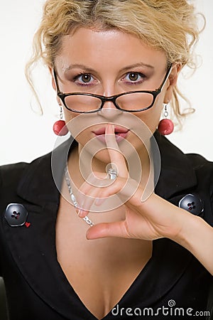 Silence please Stock Photo