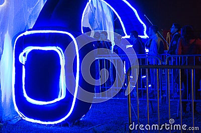 Silent disco entrance Editorial Stock Photo