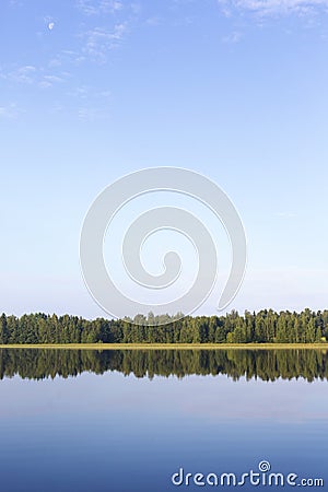 Silent morning at the lake Stock Photo