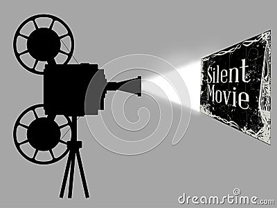 Silent Movie Cine Projector Stock Photo