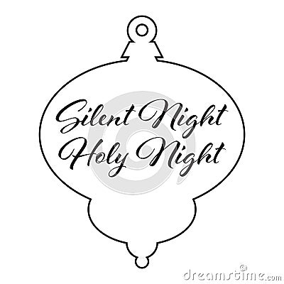 Silent Night, Holy Night Vector Illustration