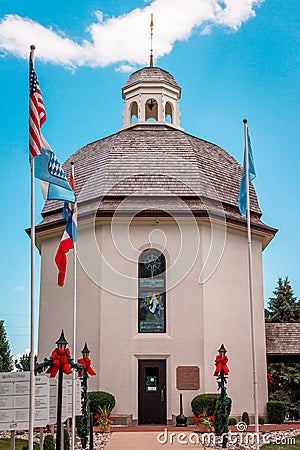 The Silent Night memorial chapel in Frankenmuth Michigan on the summer day Editorial Stock Photo