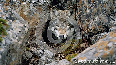 Silent Sentinel: Master of Camouflage Stock Photo