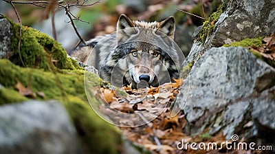 Silent Sentinel: Master of Camouflage Stock Photo