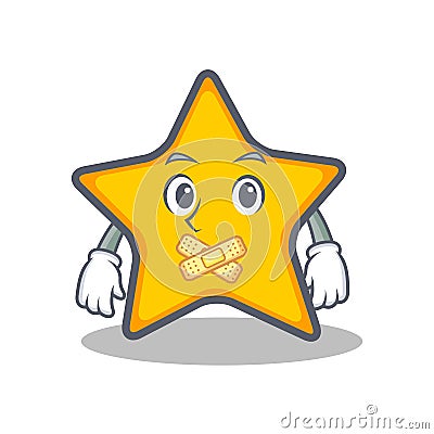 Silent star character cartoon style Vector Illustration