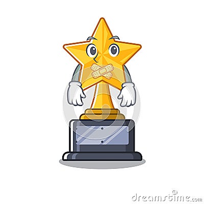 Silent star shaped cartoon the toy trophy Vector Illustration