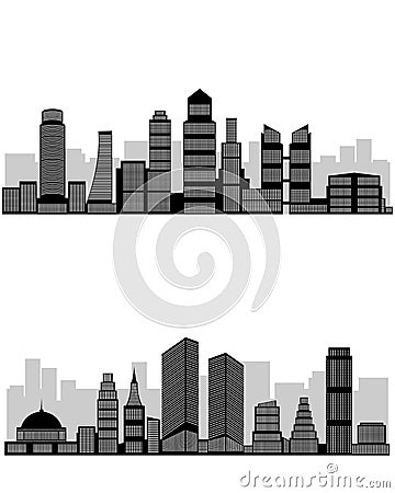 Silhouette abstract city Vector Illustration