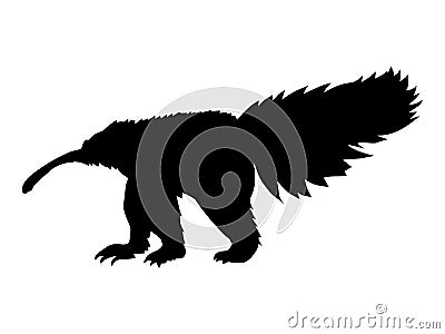 Silhouette of anteater Stock Photo