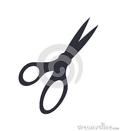 Silhouette of Art Scissors Vector Illustration Vector Illustration