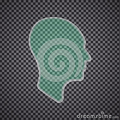 Silhouette of a bald human head Vector Illustration