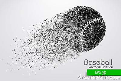 Silhouette of a baseball ball. Vector illustration Vector Illustration