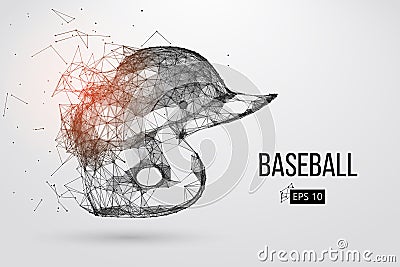 Silhouette of a baseball helmet. Vector illustration Vector Illustration