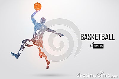 Silhouette of a basketball player. Vector illustration Vector Illustration