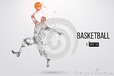 Silhouette of a basketball player. Vector illustration Vector Illustration