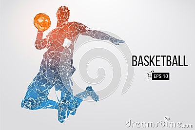 Silhouette of a basketball player. Vector illustration Vector Illustration