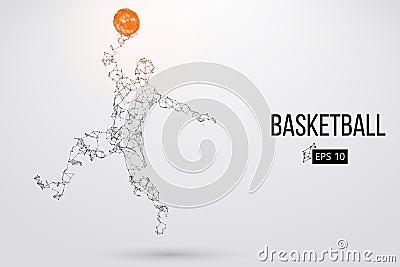 Silhouette of a basketball player. Vector illustration Vector Illustration