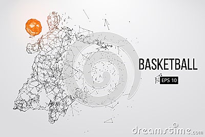 Silhouette of a basketball player. Vector illustration Vector Illustration