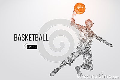 Silhouette of a basketball player. Vector illustration Vector Illustration